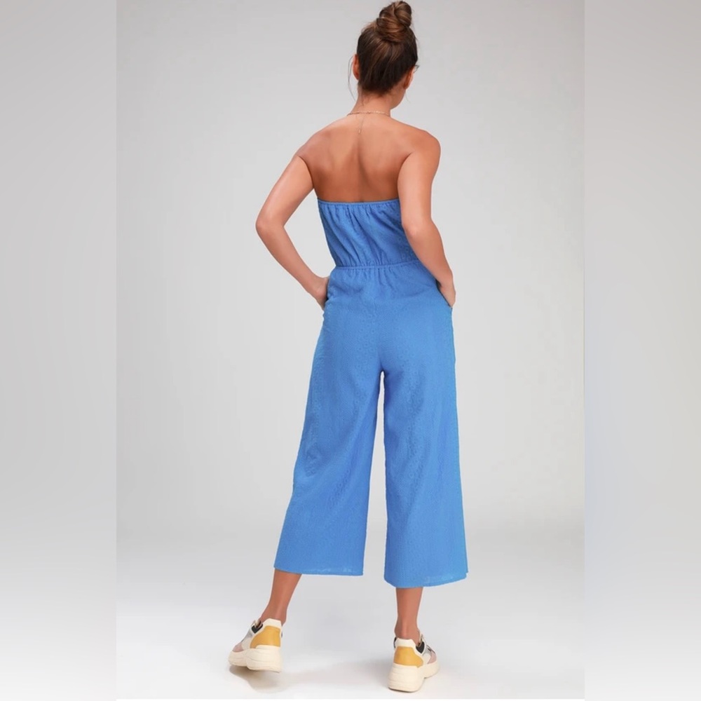Lulu’s strapless embroidered jumpsuit - Picture 2 of 8